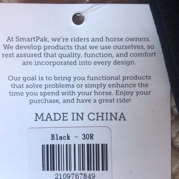 Piper knit riding breeches. 30R. Boot cut. New in pkg. black. - Picture 7 of 9